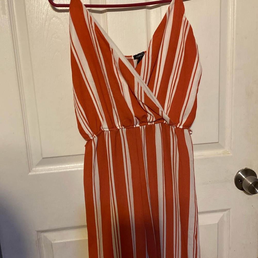 Stripe pink pant romper